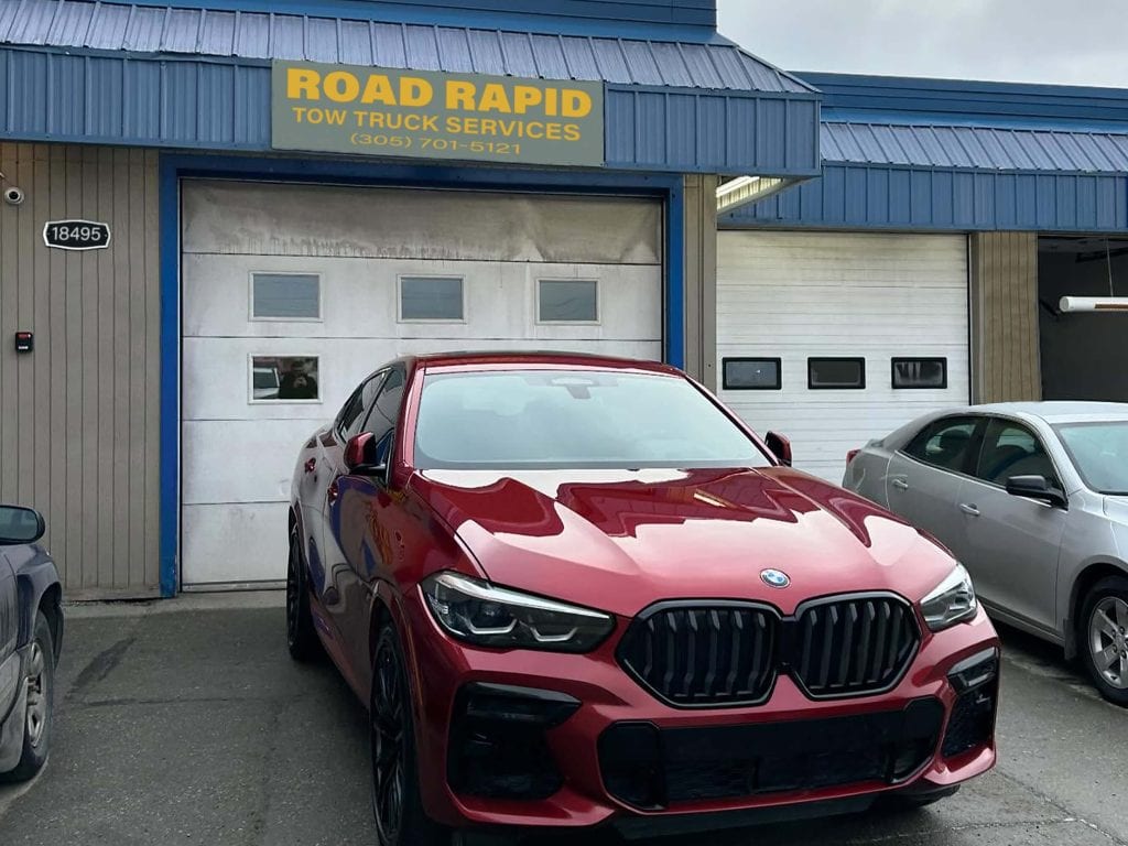 Road Rapid Tow Truck Services shop sign on S Dixie Hwy in Cutler Bay